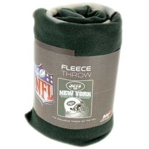 New York Jets Blanket Soft Fleece Throw Grid Iron Series NWT New NFL Licensed - Picture 1 of 2